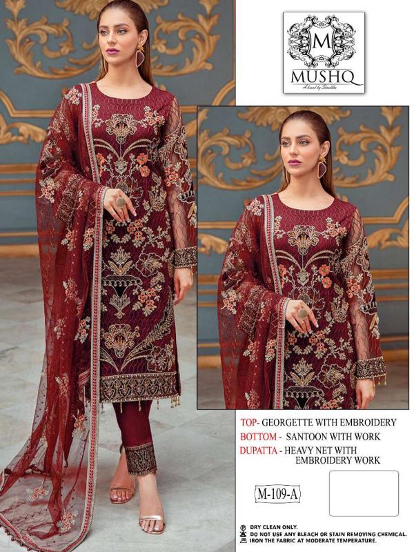 Mushq M 109 Colors Georgette Exclusive Designer Salwar Suit
